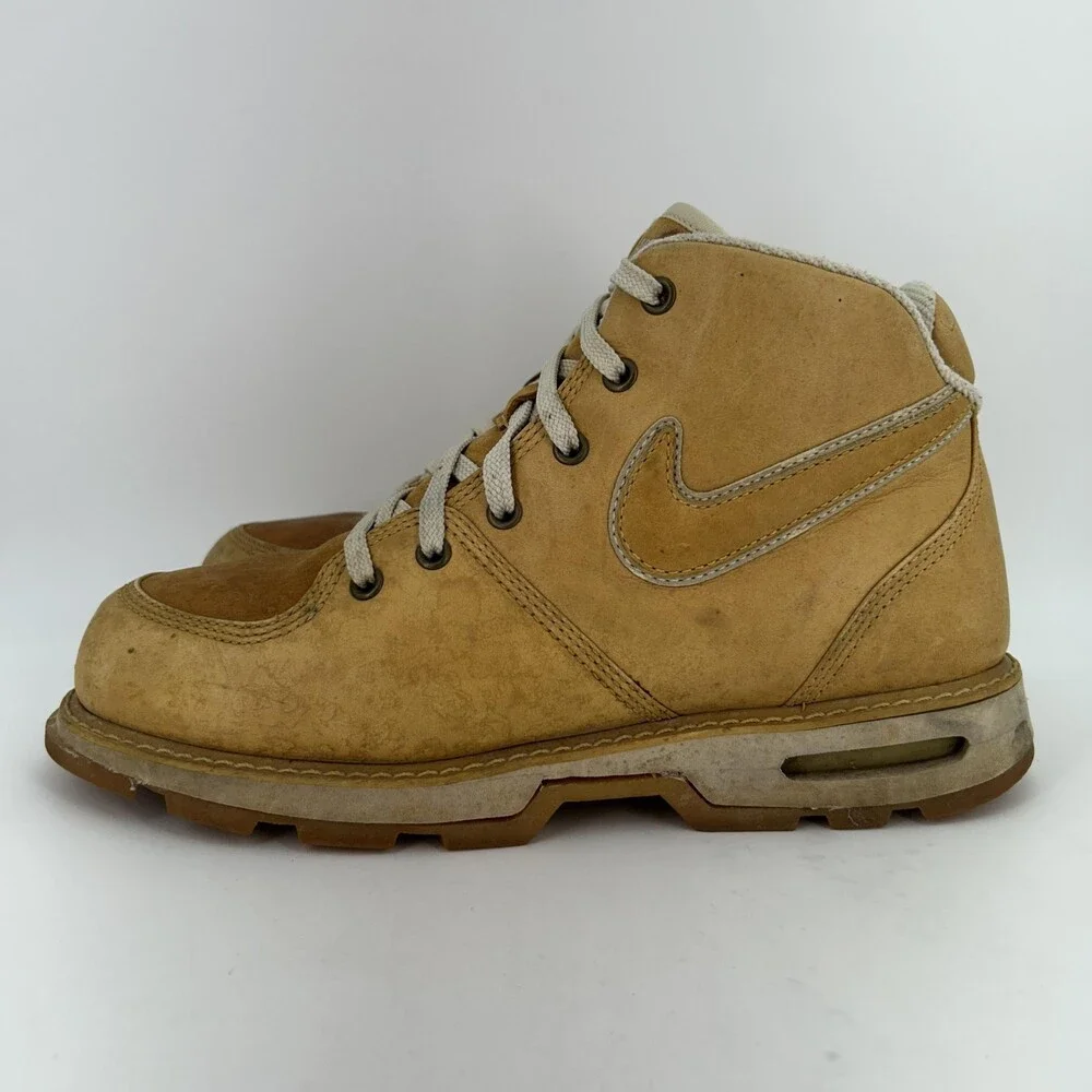 Vintage Nike Air Ecrof Boots Mens Size 9 Nubuck Leather Combat Ankle 308657-221